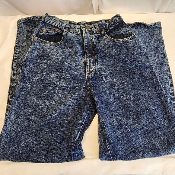 Zena Vintage High-waisted Dark Denim Women's Jeans Size 12 E6 - Picture 7 of 9